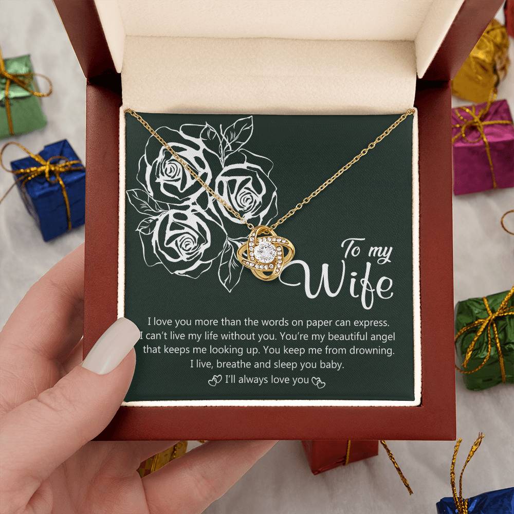 I'll Always Love You Love Knot Necklace for Wife