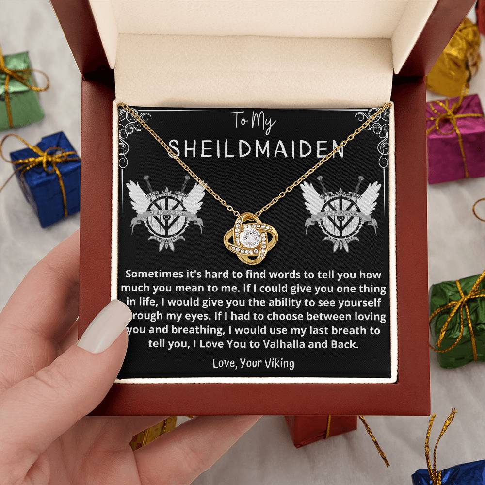 Shield Maiden Black Love Knot – Forever in my heart on the Birthday