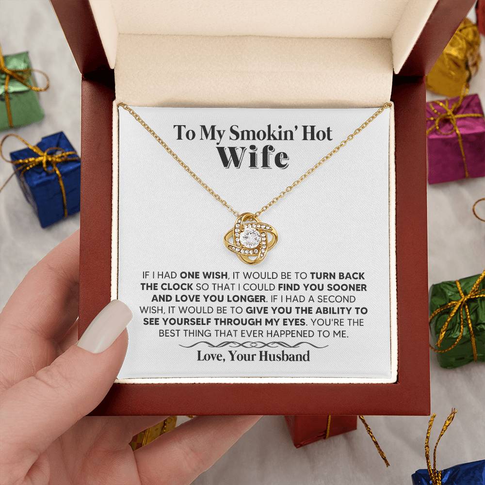 One Wish - Necklace - Wife, From Your Husband – I’d Turn Back Time Just to Love You Longer on Mother’s Day