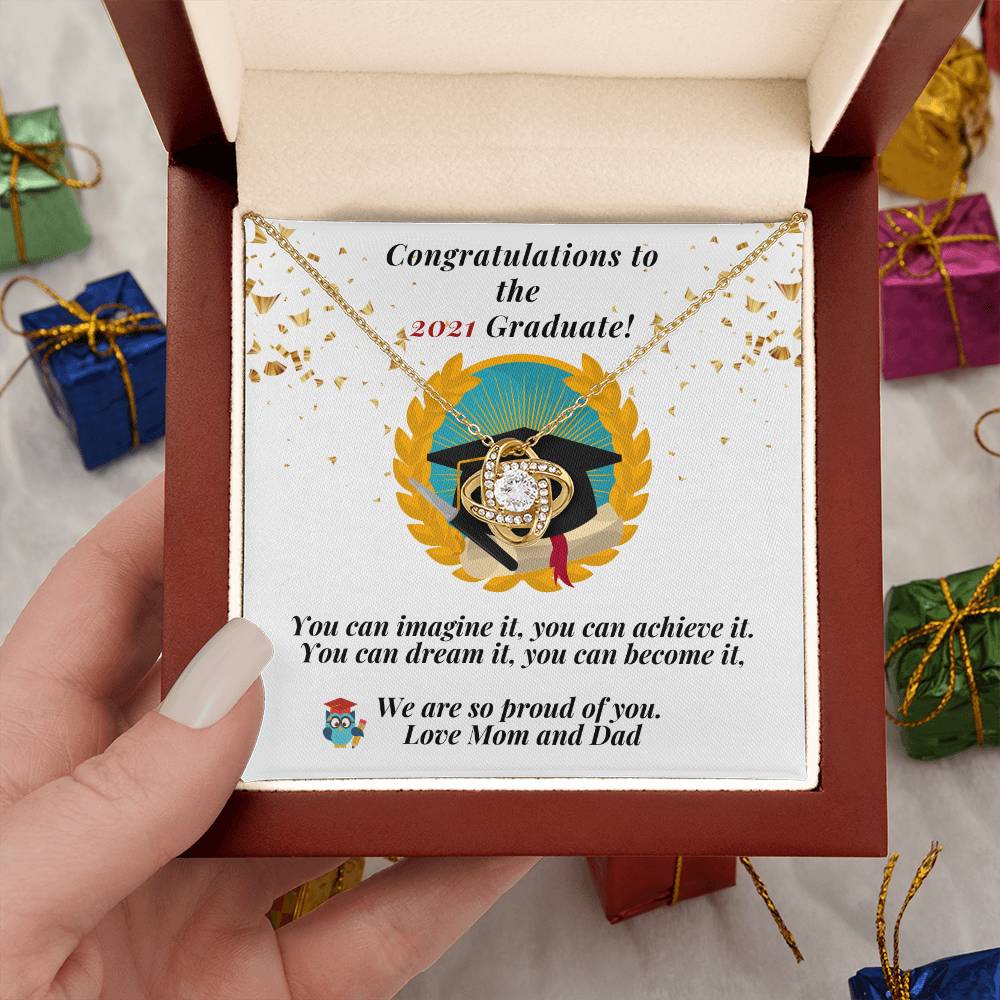 " a Graduation Gift- Love Knot Necklace"-"You Can Imagine It"  - A Gift For Graduation Ceremony