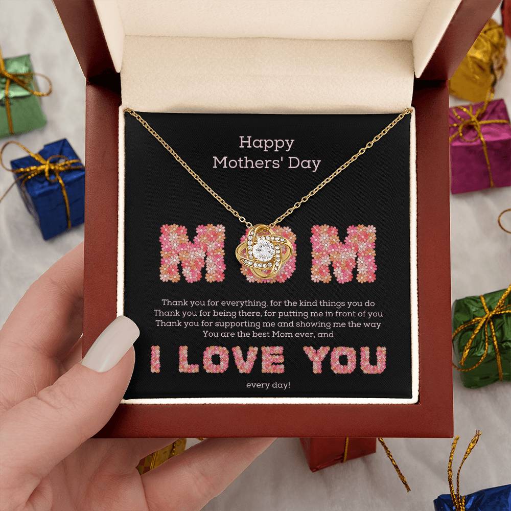 "Pink Daisies" Mothers' Day Knot Necklace - Happy Mother’s Day – With All My Love
