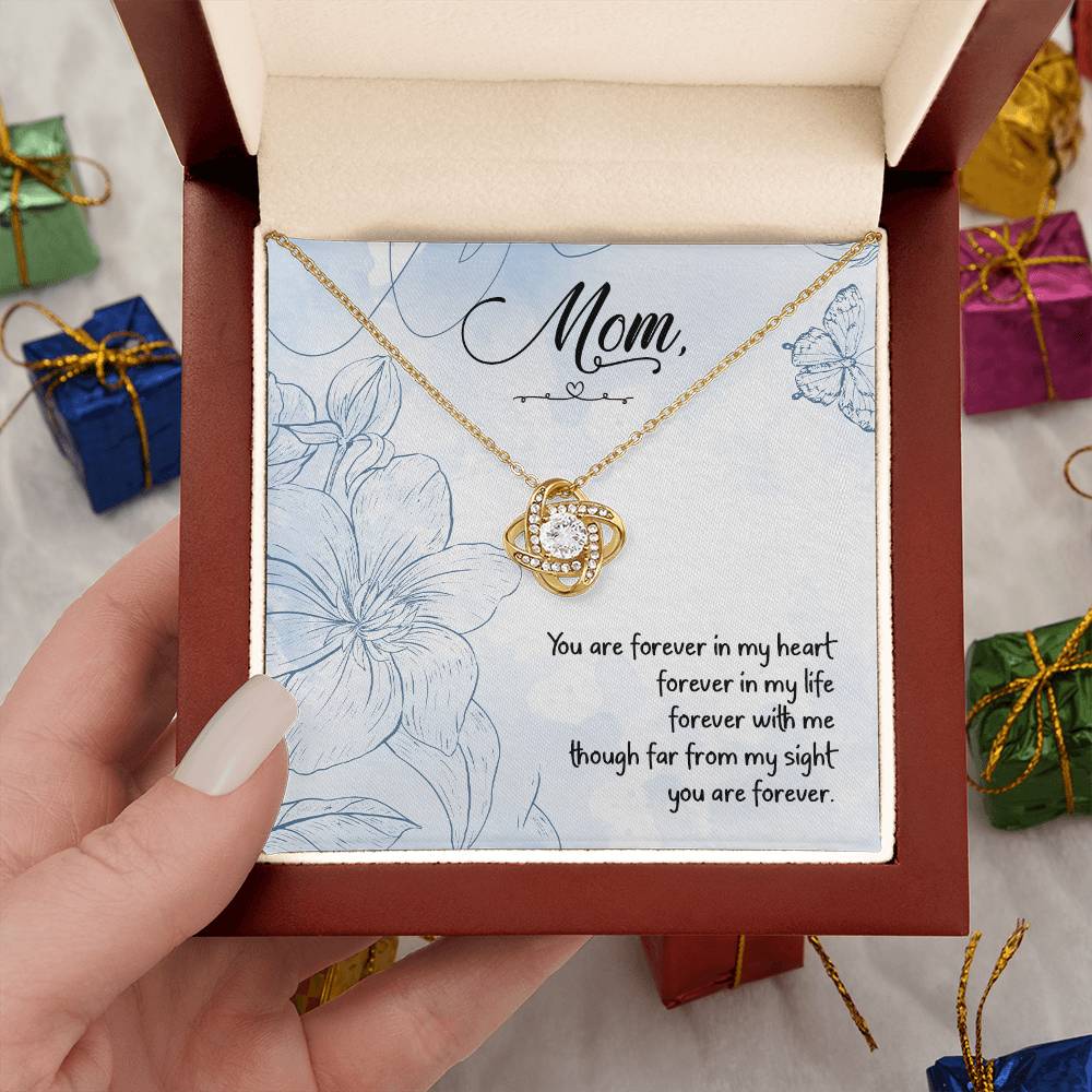'Mom' Forever Love Knot Necklace Gift Set - To My Wonderful Mother - With Love On Mother’s Day