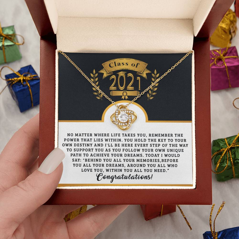 (Almost Gone ) Class of 2021 - Class 2021 - Necklace - Congratulations - Happy Graduation Day