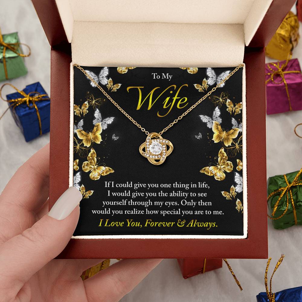 "One Thing" | Love Knot Necklace - To My Beautiful Wife – On Valentine’s Day