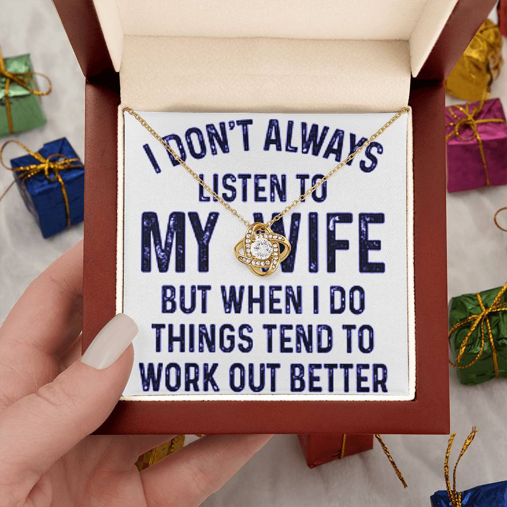 Funny Hubby are You in the Dog House  - Funny Listen to Your Wife Husband to Wife Gift Necklace Im Sorry Present