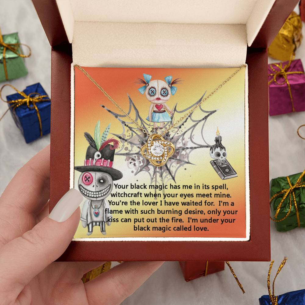 Girlfriend Necklace Goth Black Magic Gift, Halloween, I'm in Love with You, Voodoo Spell