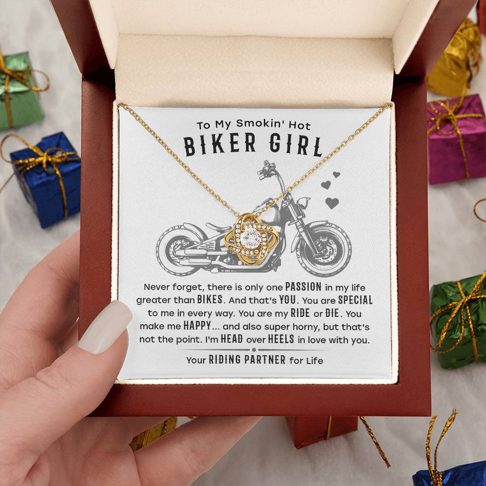 (Almost Gone - Limited Stock) to My Smokin' Hot Biker Girl - From Riding Partner for Life - Necklace