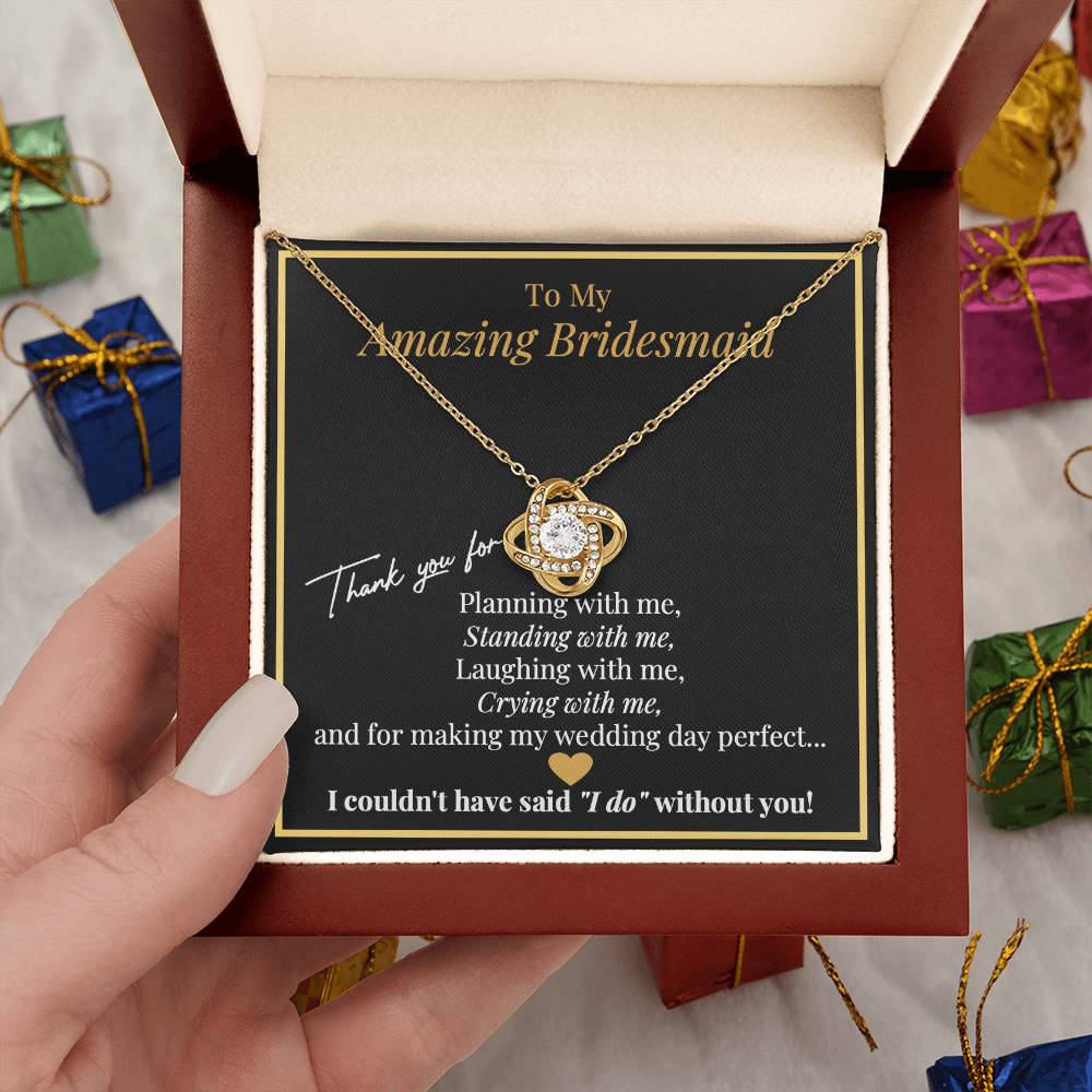 Bridesmaid Thank You Gift Necklace – Thank You for Making My Day Perfect – Wedding Keepsake
