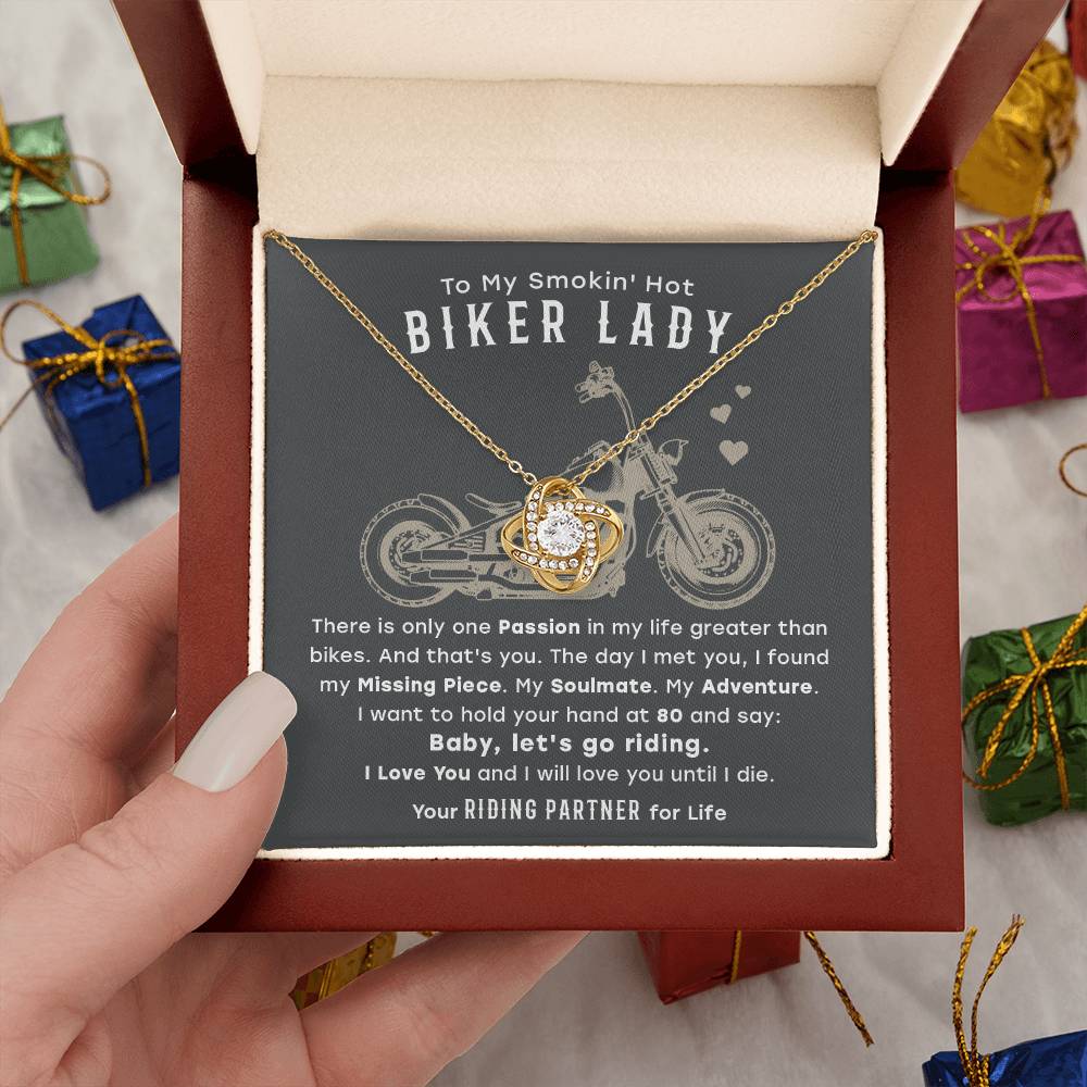 (Almost Gone - Limited Stock) to My Smokin' Hot Biker Lady - From Riding Partner for Life - Necklace