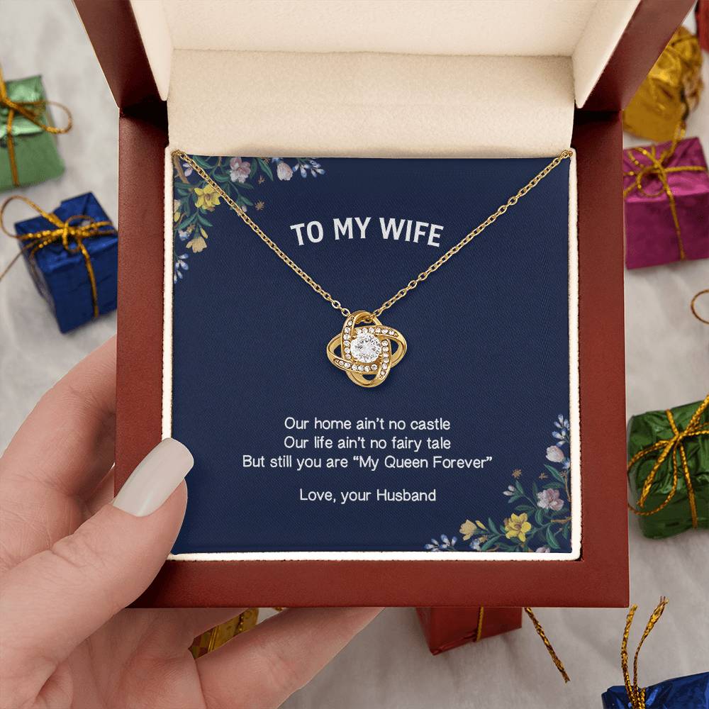 "My Wife" - Love Knot Necklace- To My Beautiful Wife – On Valentine’s Day