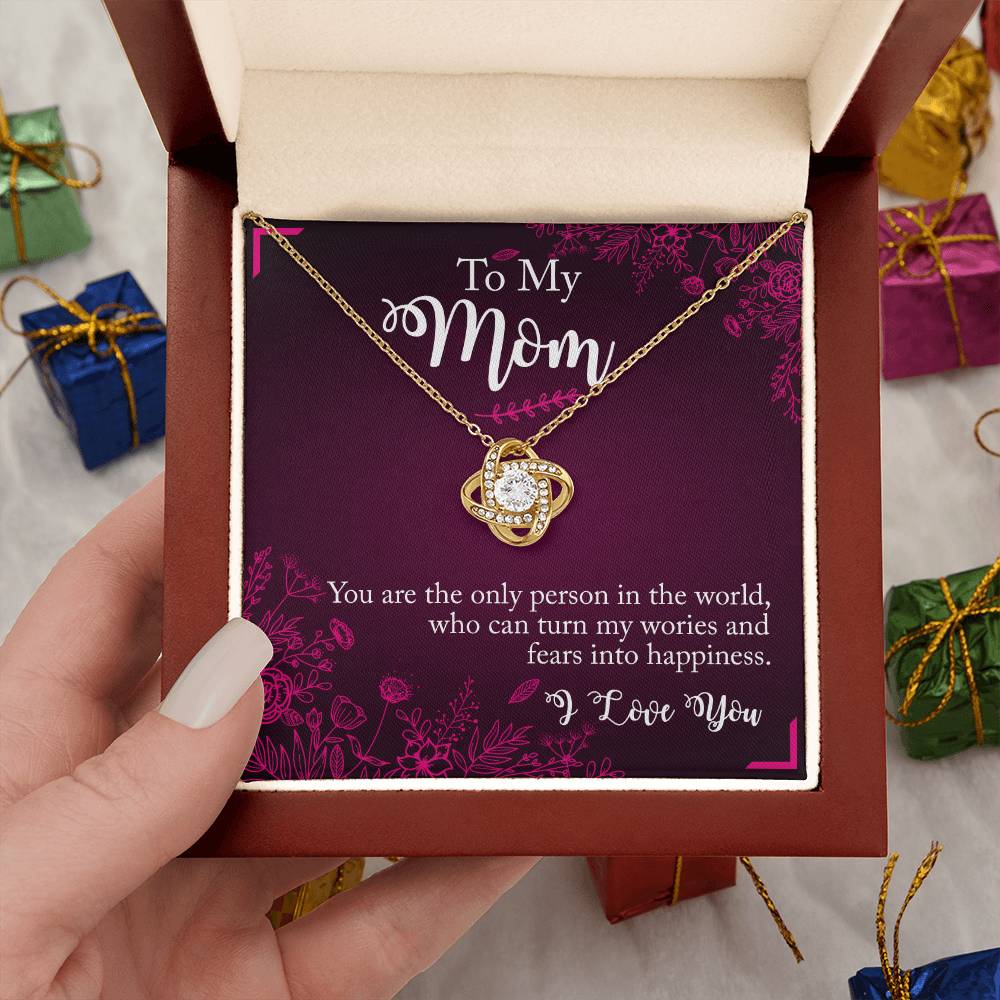 "A Special Bond" - the Love Knot Necklace -  To My Mom - Mother’s Day, Women’s Day, Thank You Gift