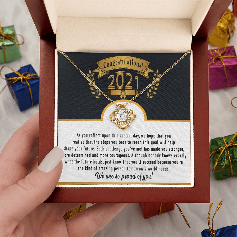 (Almost Gone ) We Are So Proud of You! - Necklace -  The Future Is Yours, Happy Graduation