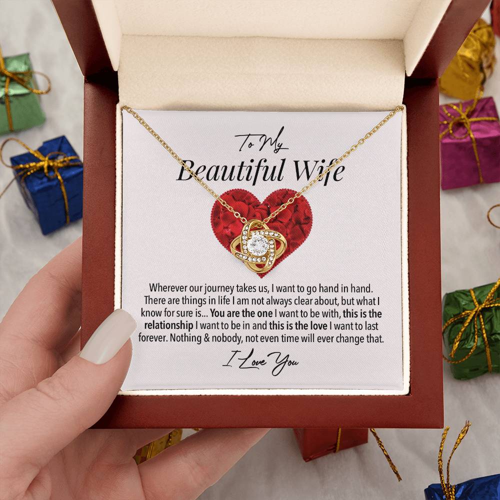 Wife Forever Love Necklace - My Dearest Woman on Wedding Day