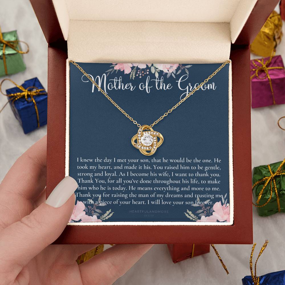 Mother of the Groom Gift Necklace, Wedding Gift, Bridal Party, Rehearsal Dinner, Man of My Dreams, Parent of Groom, Mother in Law Gift