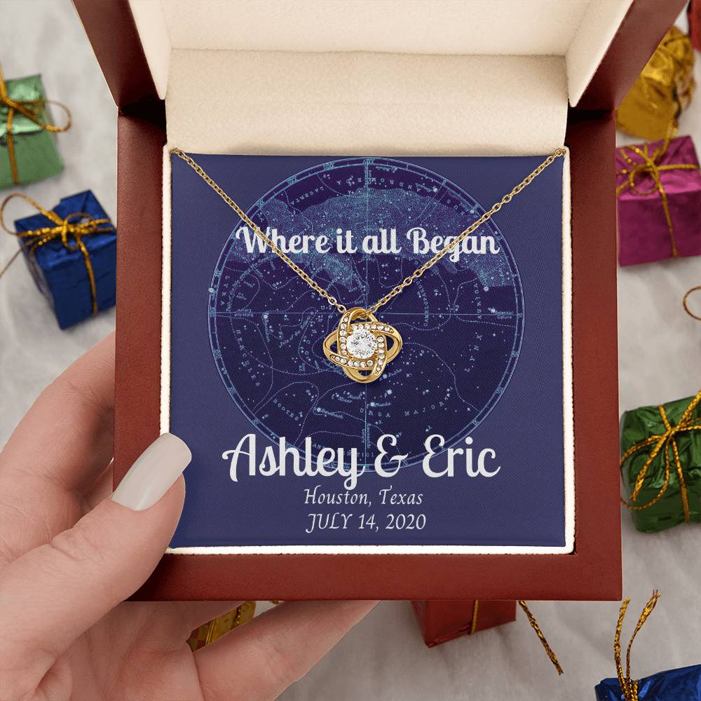 Anniversary Stars Lover Gift – Where it all began, our love written in the stars - Anniversary