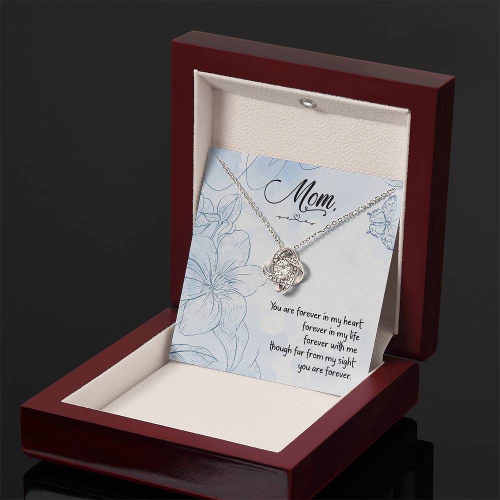 'Mom' Forever Love Knot Necklace Gift Set - To My Wonderful Mother - With Love On Mother’s Day