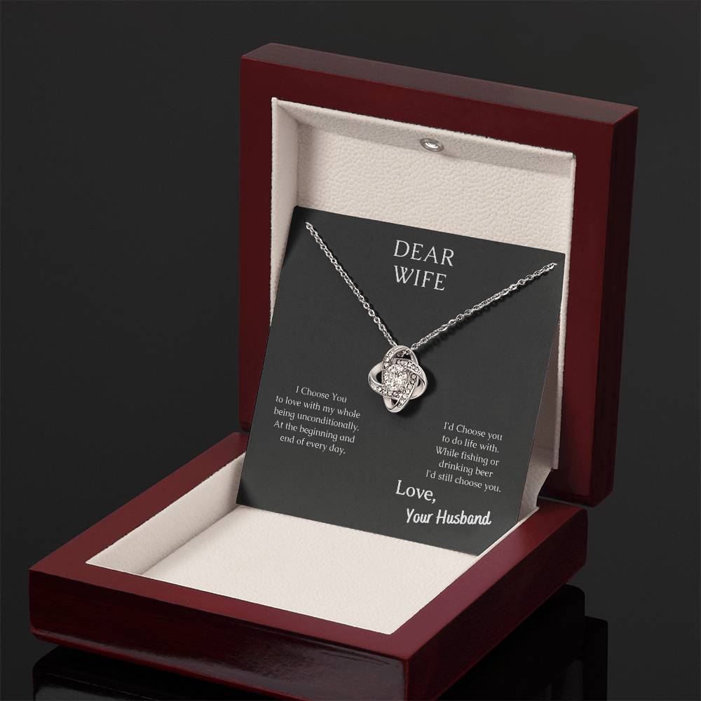 I Love You, Like Fishing and Beer | Great Gift Necklace for Your Wife.