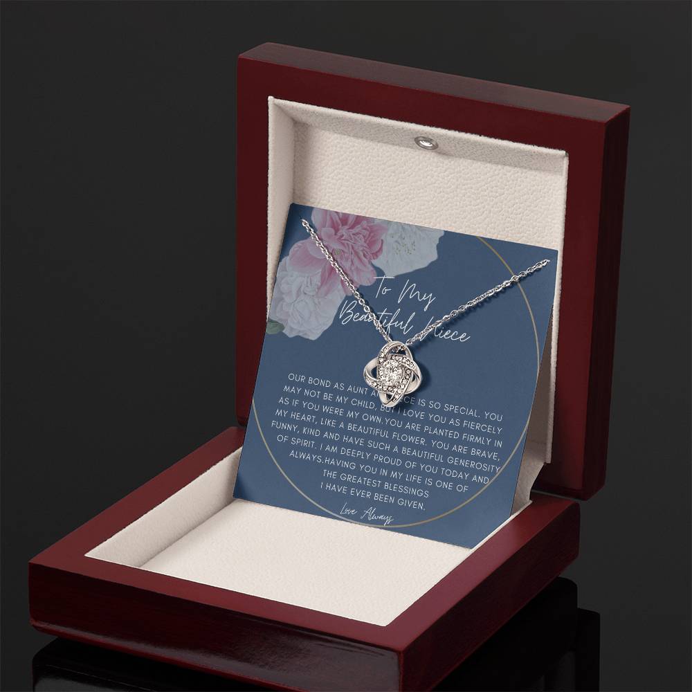TO MY BEAUTIFUL NIECE SOLITAIRE NECKLACE