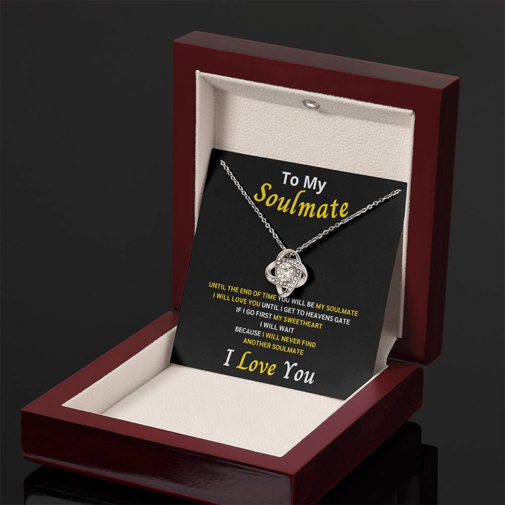 To My Soulmate Love Knot Gift Set 2 – I will love you until the end of time - Anniversary Gift