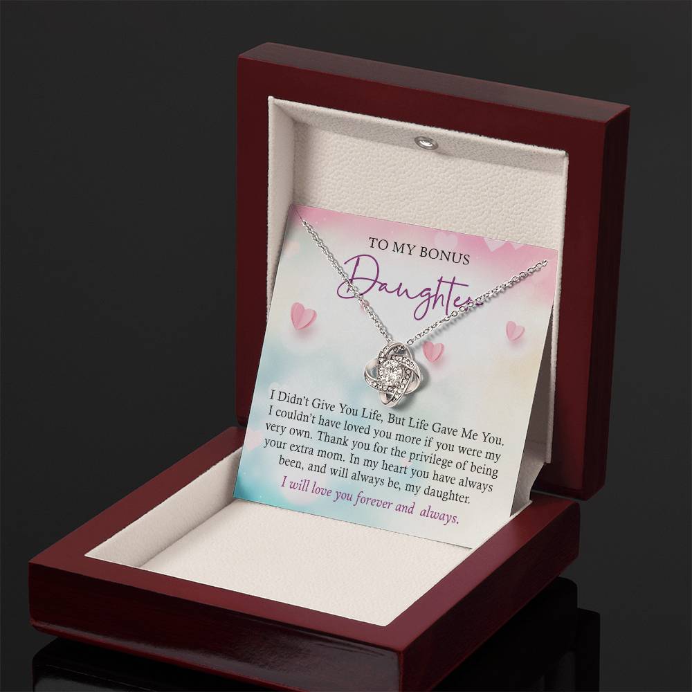 To My Bonus Daughter - I Will Love You Forever and Always - Necklace