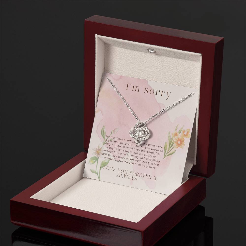Love Knot, Apology Gift For Her, Forgiveness Gift, I’m Sorry Necklace Gift For Wife/Girlfriend, Gift To Say Your Sorry, Unique Apology