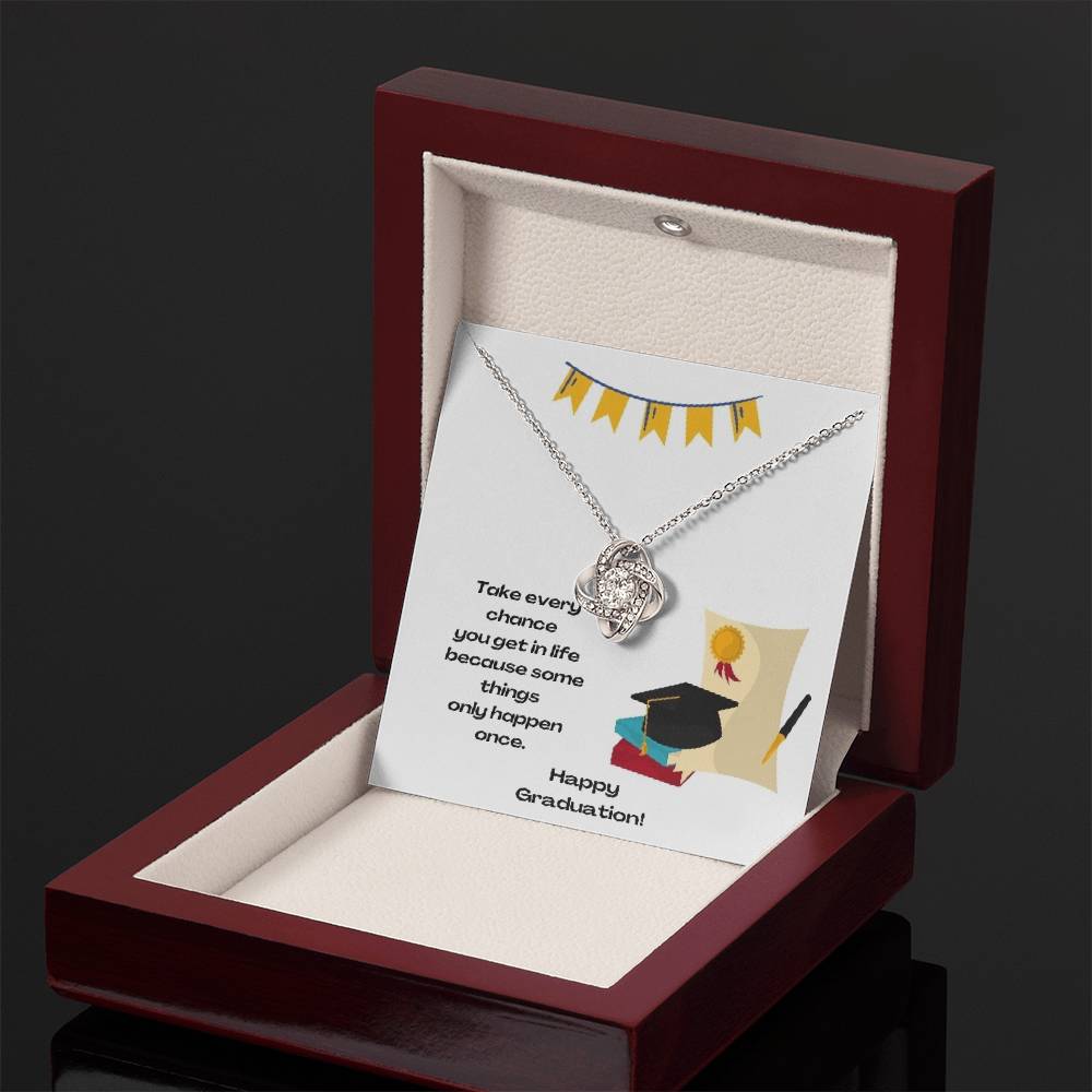 " a Graduation Gift-Love Know Necklace"-"Take Every Chance" - Gift For Girlfriend, My Friends To Graduation Day