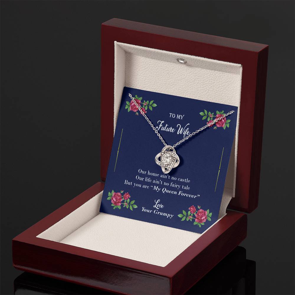"Future Wife" - Love Knot Necklace -  My Queen Forever -  To My Wife, Girlfriend, Bride