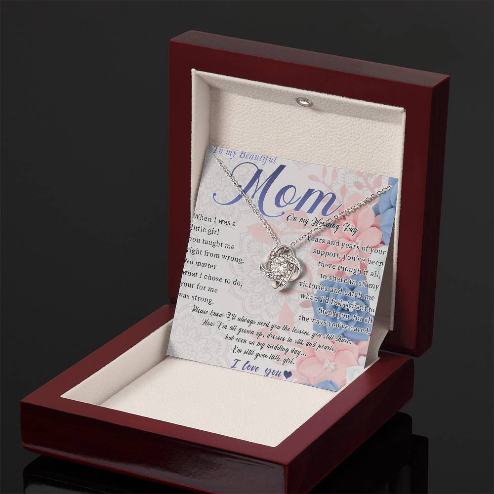 To Mom on My Wedding Day Necklace, Wedding Day Gift for Mom, Mom Wedding Gift From Bride, Gift for Mom on Wedding Day, Mother of the Bride Gift