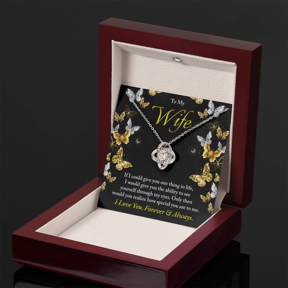 "One Thing" | Love Knot Necklace - To My Beautiful Wife – On Valentine’s Day