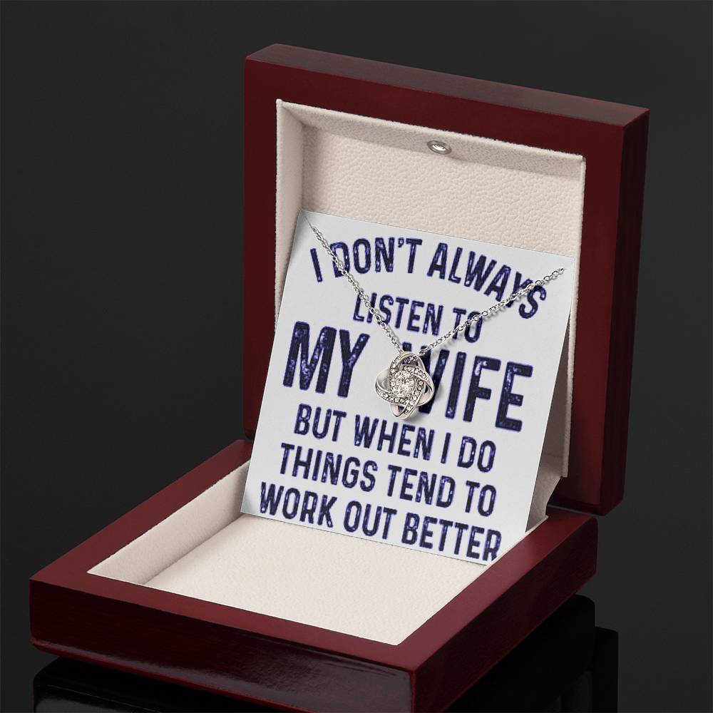 Funny Hubby are You in the Dog House  - Funny Listen to Your Wife Husband to Wife Gift Necklace Im Sorry Present
