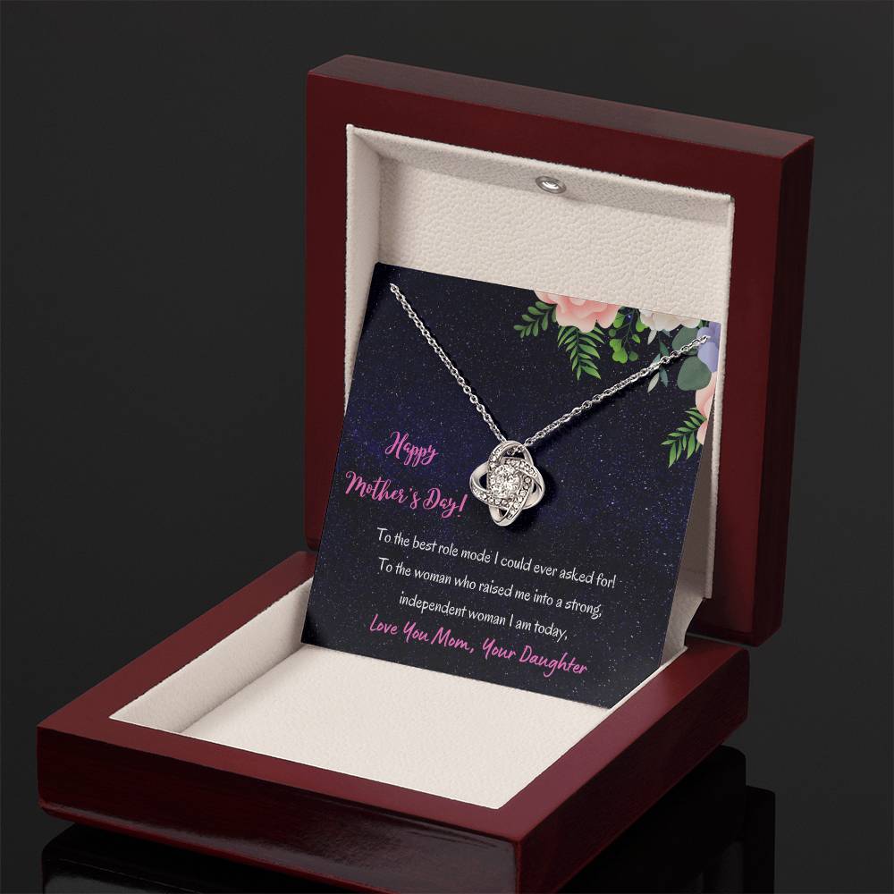"You're My Role Model" - Love Knot - Necklace - To My Angel Mom - Happy Mother's Day