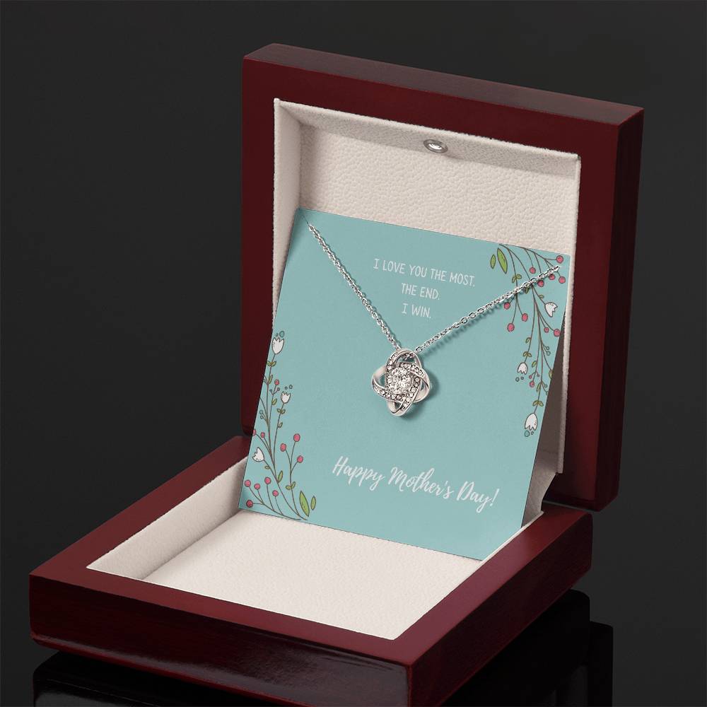 "I Love You the Most" - Mother's Day Love Knot Necklace -  A Special Present For My Mother