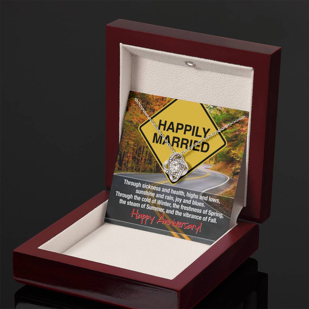 Happily Married Anniversary Necklace