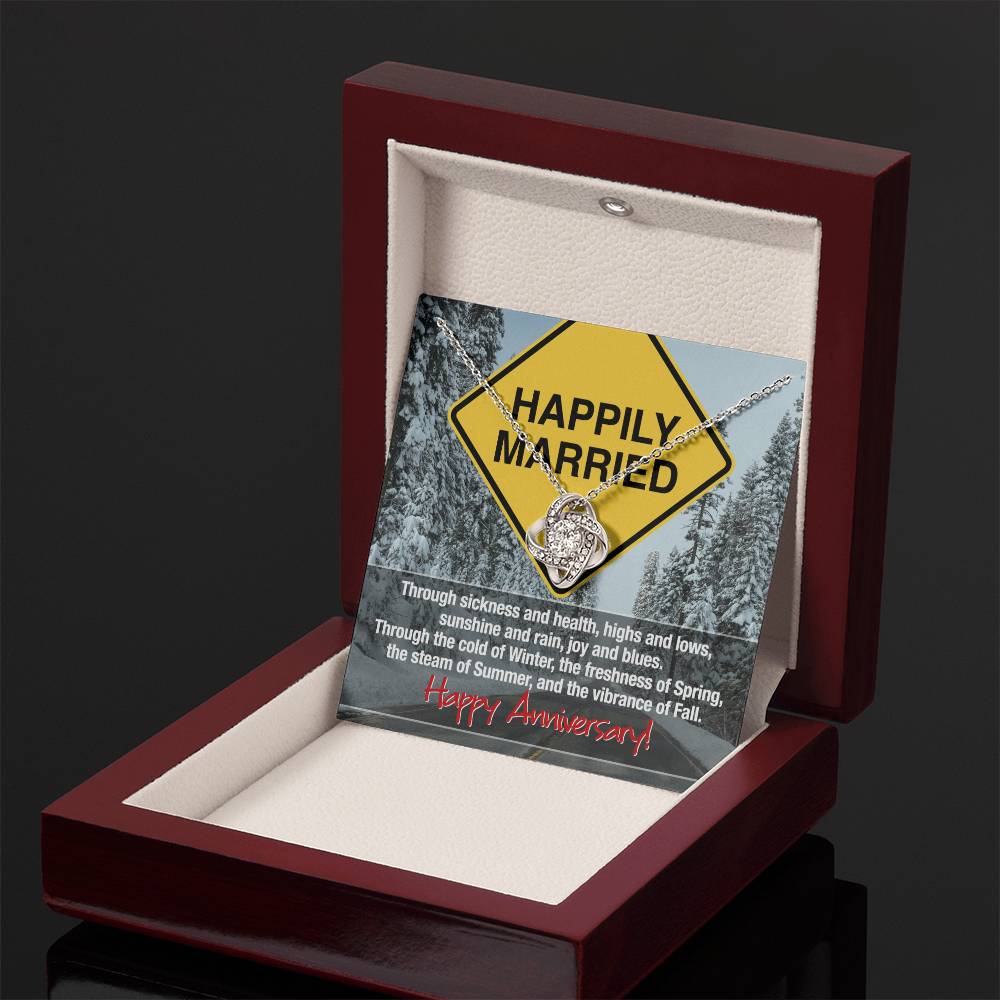 Happily Married Anniversary Necklace