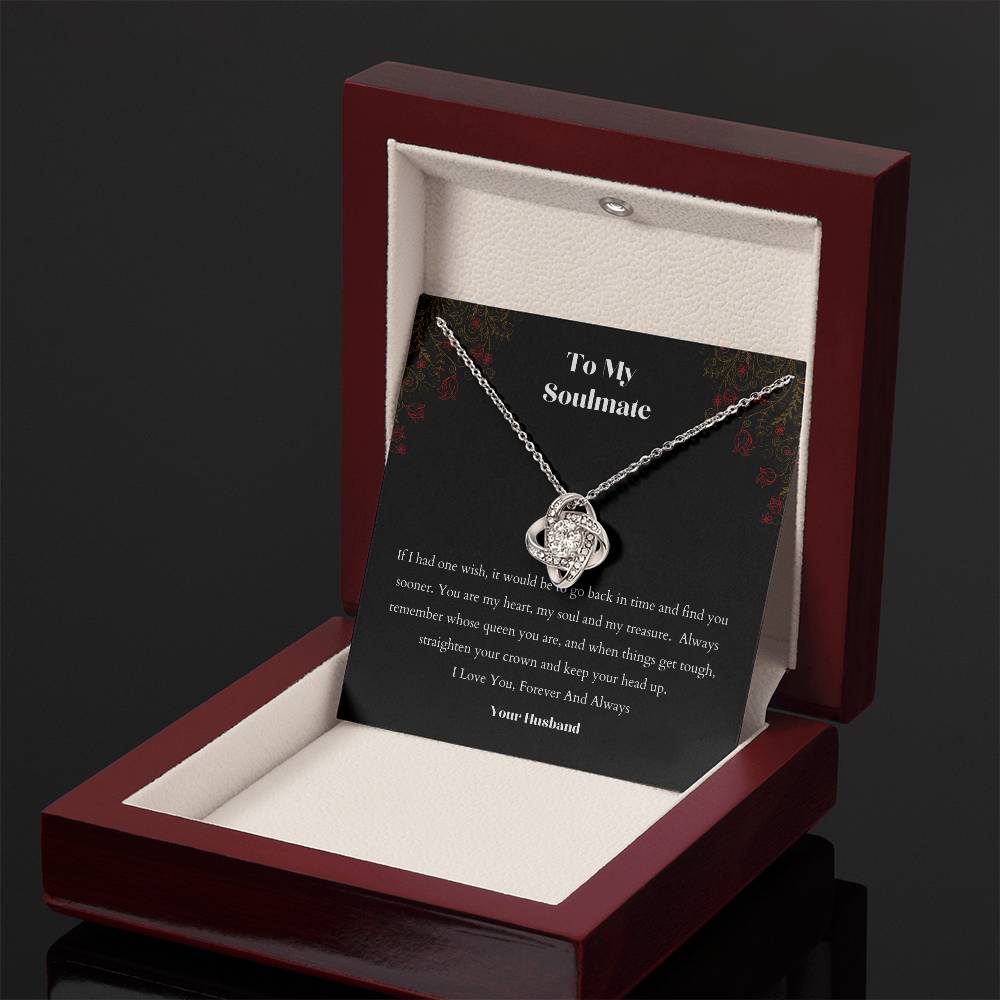 One Wish | Love Knot Necklace - Straighten Your Crown and Keep Your Head Up on Your Birthday