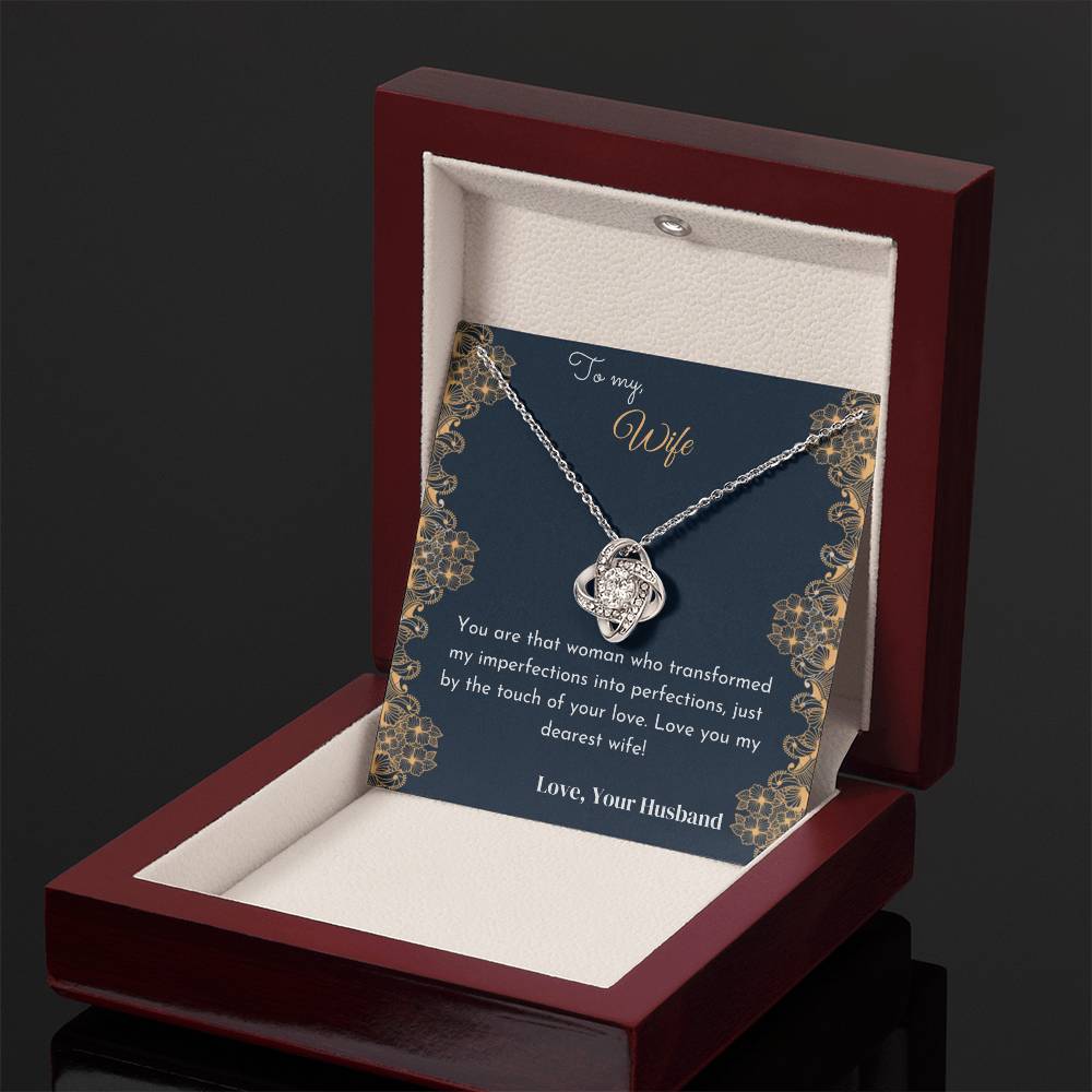 Lovely WIFE Necklace From Your Loving Husband – Transformed by Your Love on Anniversary