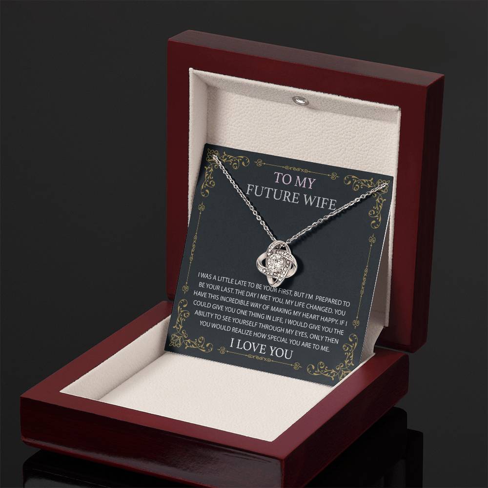 Love Knot Necklace for Future Wife - on the Birthday, Wedding Gift, New Year’s Eve, Baby Shower