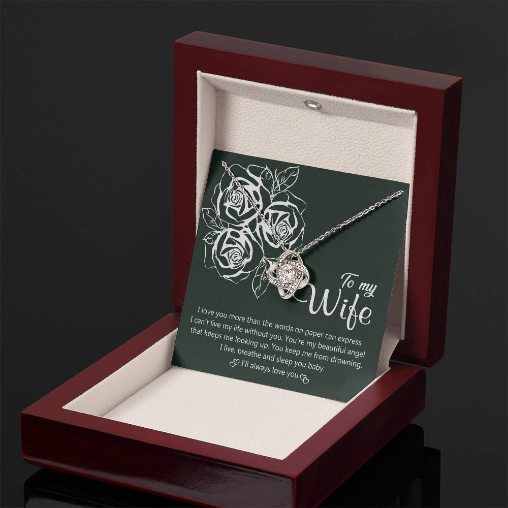 I'll Always Love You Love Knot Necklace for Wife