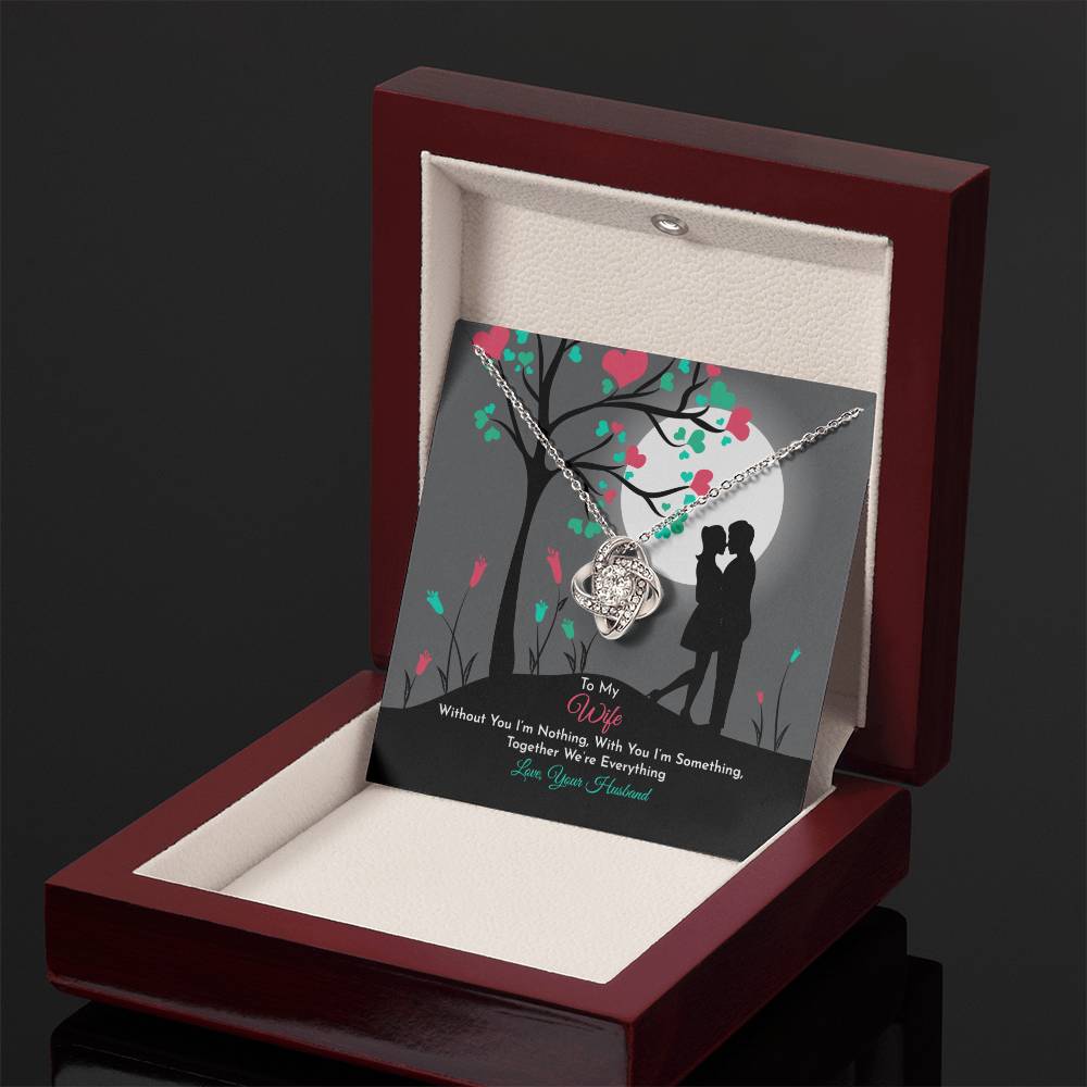 To My Wife "Together We Are Everything" Love Knot Necklace - Great Gifts for Birthday, Valentine's Day and Christmas for Wife