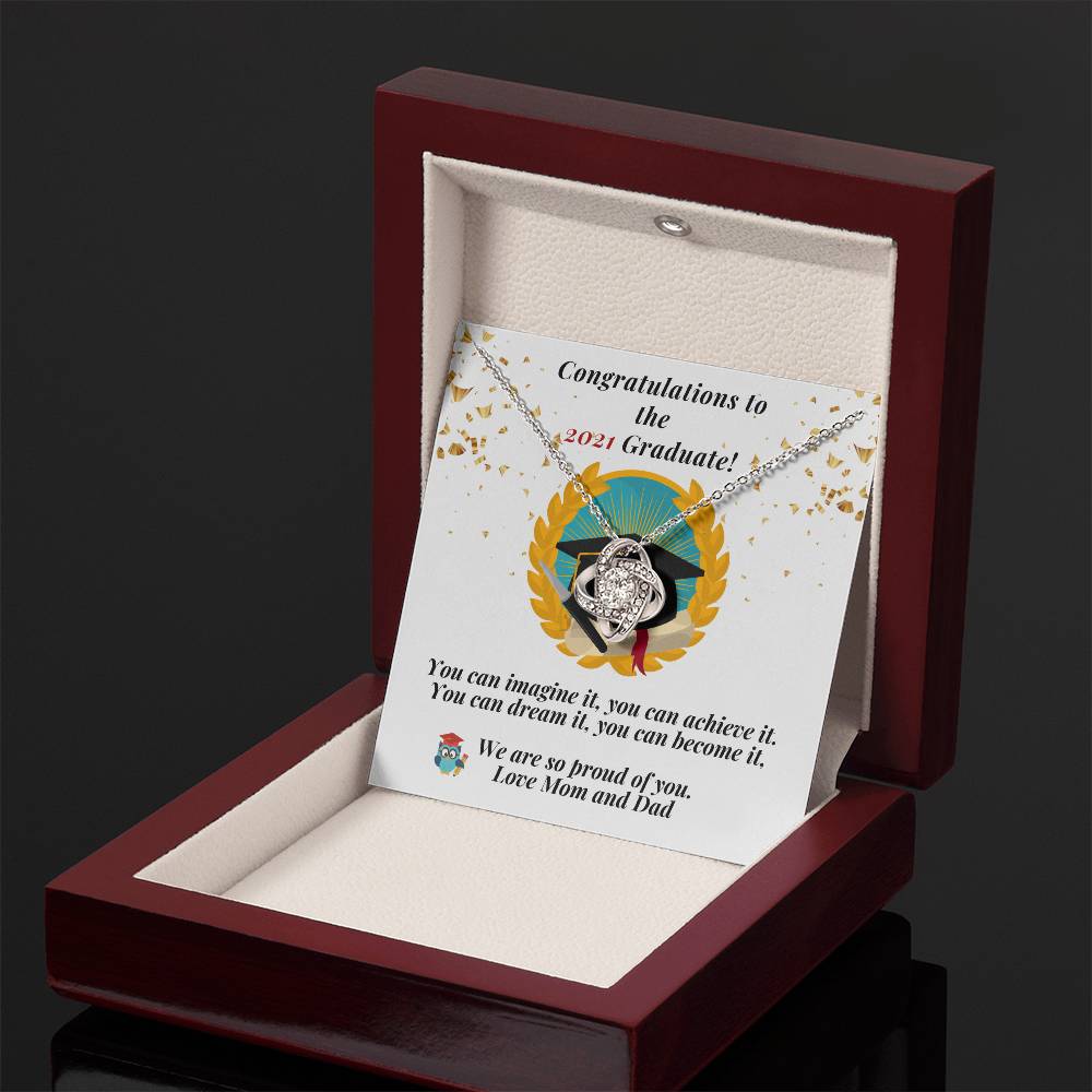 " a Graduation Gift- Love Knot Necklace"-"You Can Imagine It"  - A Gift For Graduation Ceremony