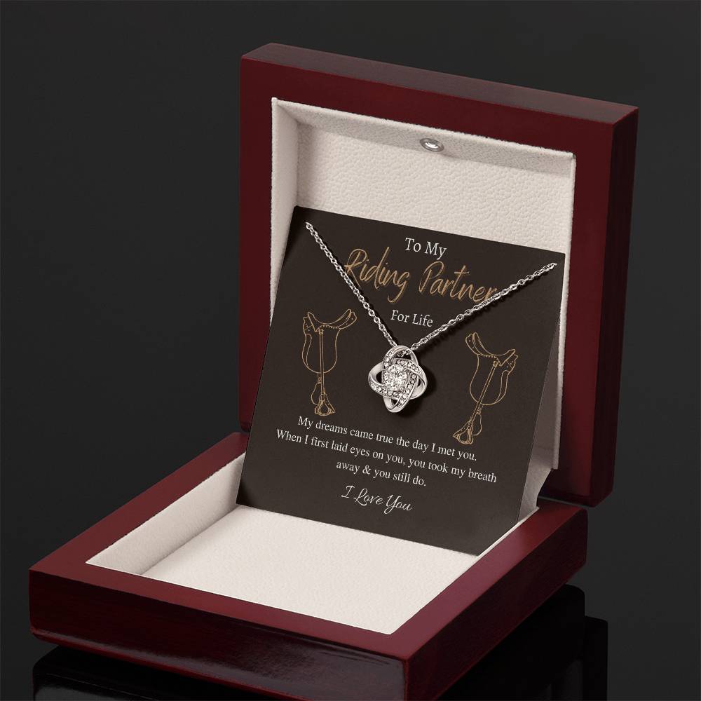 "I Still Do" Love Knot Necklace (Riding Partner Western Edition) -  To My Riding Partner For Life