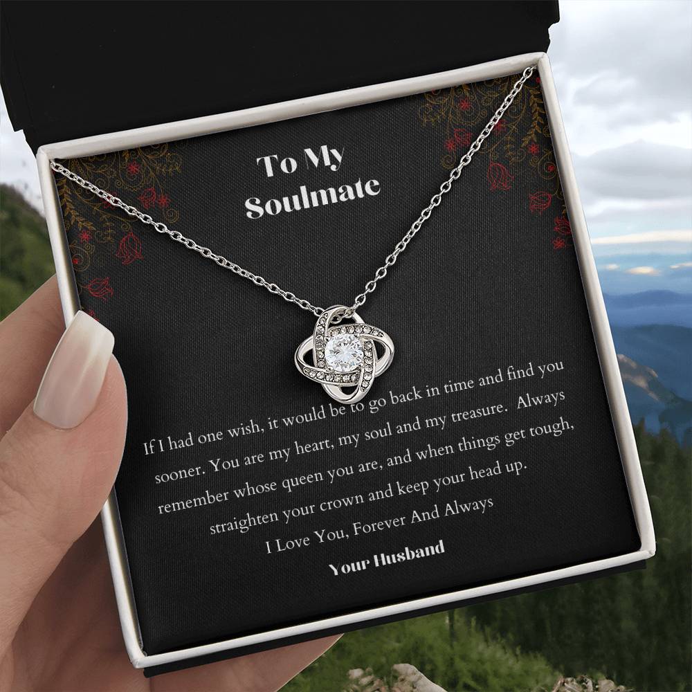 One Wish | Love Knot Necklace - Straighten Your Crown and Keep Your Head Up on Your Birthday