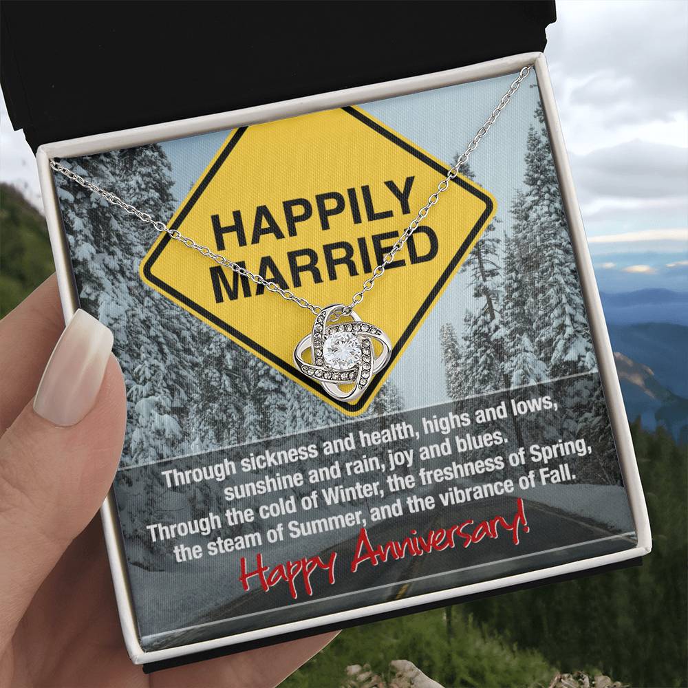 Happily Married Anniversary Necklace
