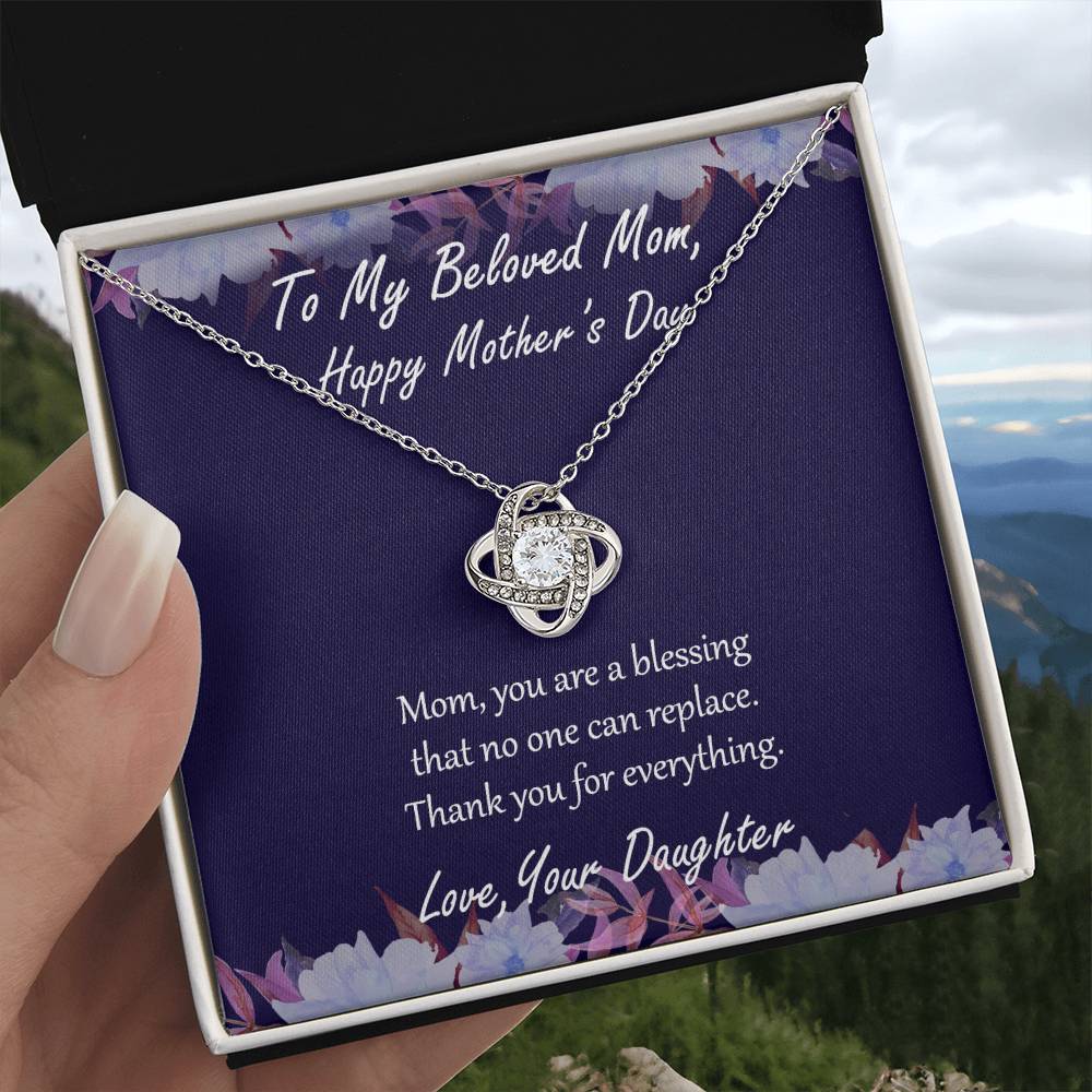 "Blessing" - Mother's Day Necklace -  To My Belong Mom - Happy Mother's Day