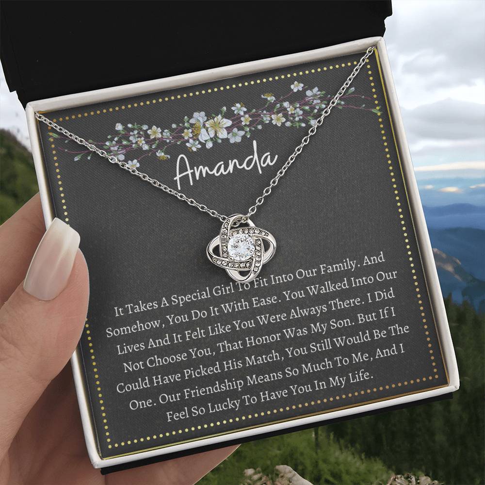 Gift for Son's Girlfriend -  Necklace to Daughter-in-law] – Wishing you happiness and love always - Wedding Day