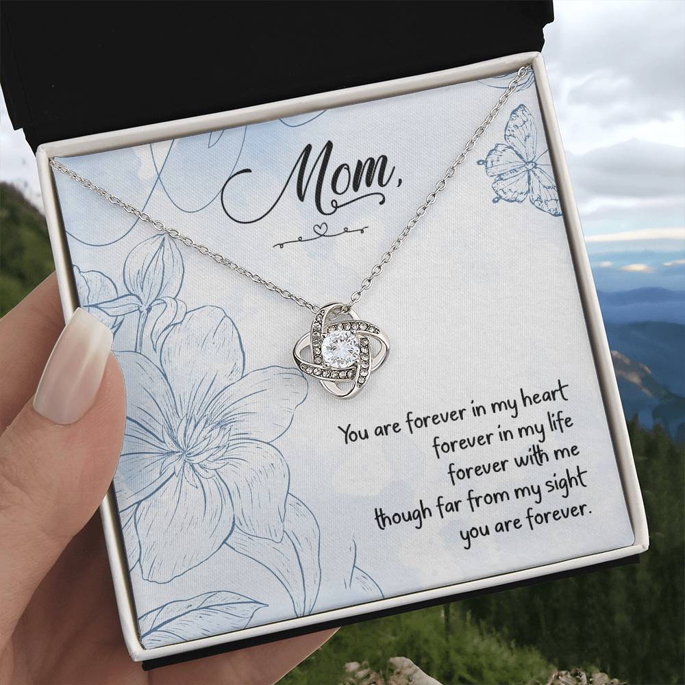 'Mom' Forever Love Knot Necklace Gift Set - To My Wonderful Mother - With Love On Mother’s Day