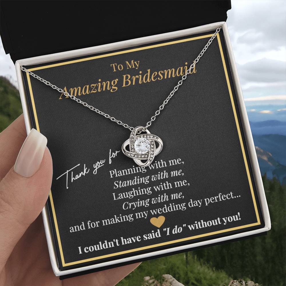 Bridesmaid Thank You Gift Necklace – Thank You for Making My Day Perfect – Wedding Keepsake