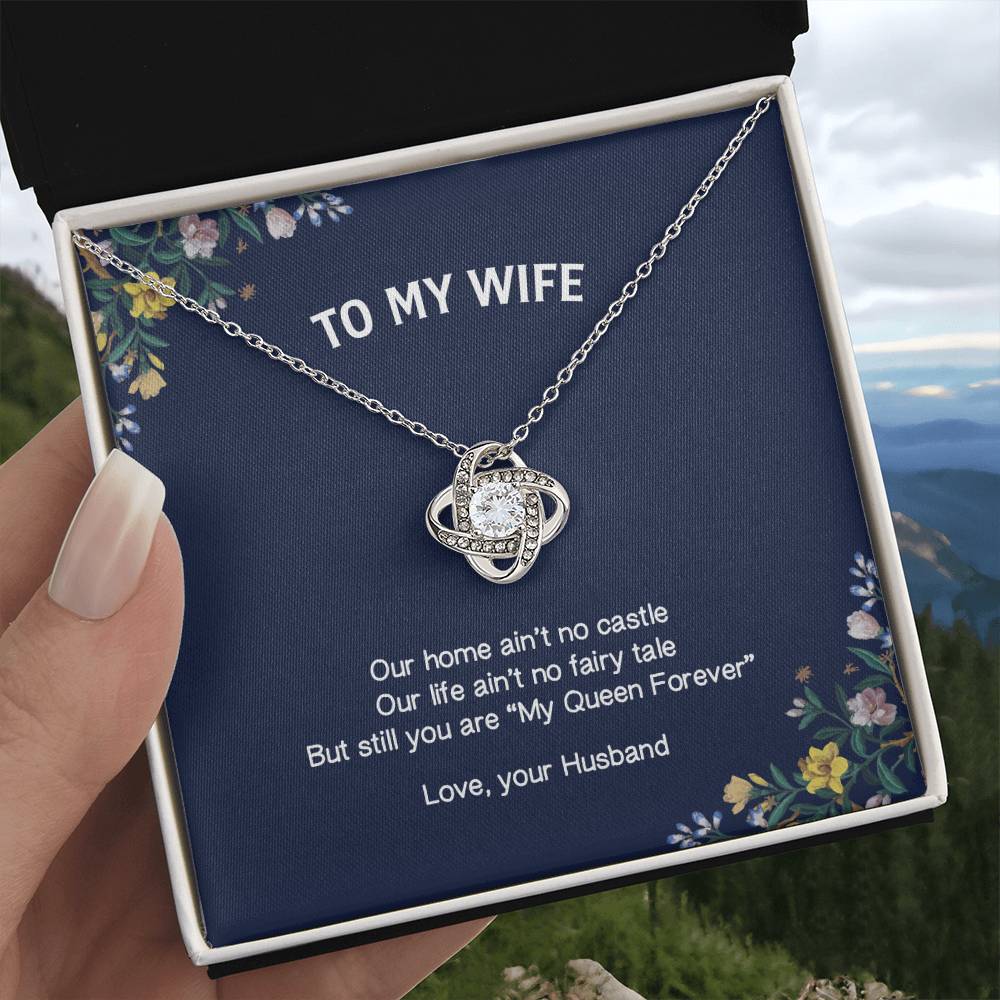 "My Wife" - Love Knot Necklace- To My Beautiful Wife – On Valentine’s Day