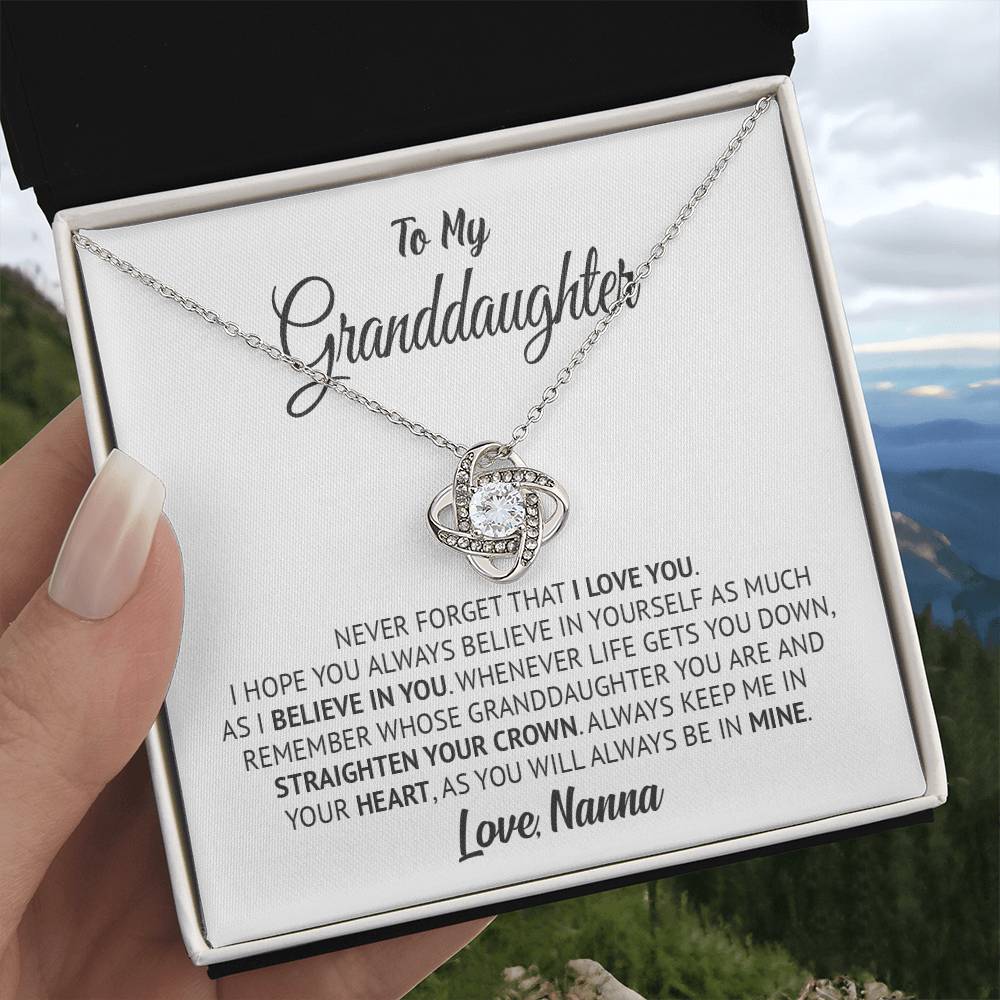 To My Granddaughter - Always Believe Necklace