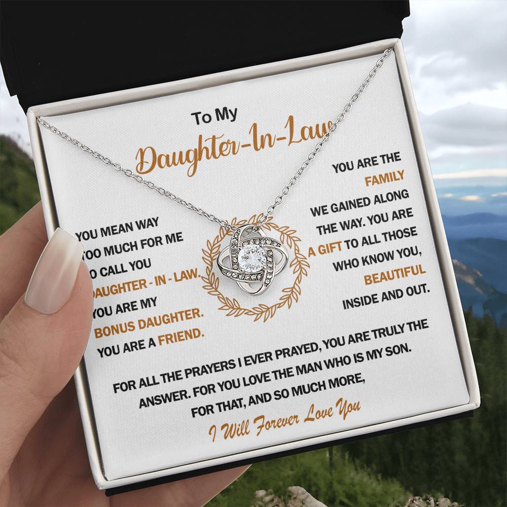 To My Daughter-in-Law | Love Knot Necklace💓